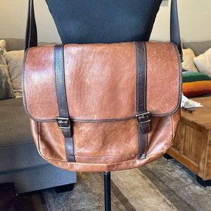 Fossil genuine leather messenger bag